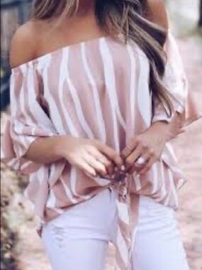 Lucky More Off-Shoulder Tie-Front Top